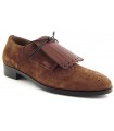 Zapato en velour con flecos
