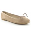 Francesita fabricada en serraje beige 
