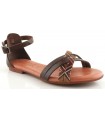 Sandalia para mujer en color marrón