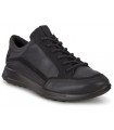 Deportivo en piel negra con Gore-Tex