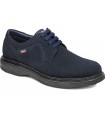 Zapato de cordones ante azul