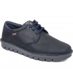 Zapatos de cordones en nobuck azul