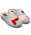 Zapatilla gato en color gris
