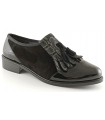 Zapato con fleco combinado negro