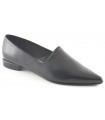 Mocasines en piel negra para mujer