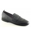 Mocasín en piel negra para mujer 