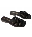 Sandalias de tiras en color negro