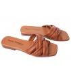 Sandalias de tiras en color brandy