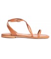Sandalias de tiras finas en color cuero