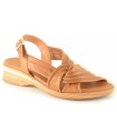 Sandalias de tiras tubulares en color tostado 