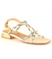 Sandalia plana en color bronce 