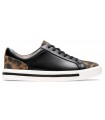 Deportivo combinado en negro y leopardo