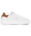 Deportivo de cordones en piel blanca