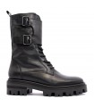 Botin estilo militar con dos hebillas