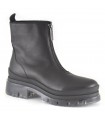Botin estilo militar con cremallera