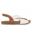 Sandalias de tiras cruzadas en color beige