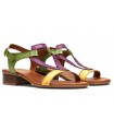 Sandalias de piel multicolor
