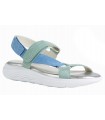 Sandalias con cierre de velcro en color turquesa