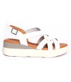 Sandalias de piel para mujer en color blanco