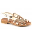 Sandalia para mujer en color cava