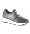 Deportivo de cordones en piel natural