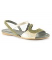Sandalias planas en color verde oliva 