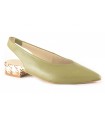Zapato corte salón en color verde