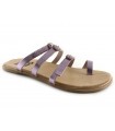 Sandalia para mujer en color metalizado lila 