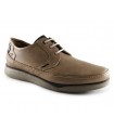 Zapatos con cordones para hombre en piel taupe