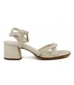 Sandalias para vestir en piel de color beige