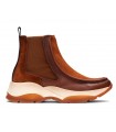 Botín estilo wallabee en color cuero