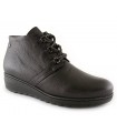 Botines de confort en piel negra