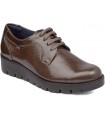 Zapatos de cordones en piel charol taupe