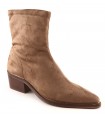 Botín de licra para mujer en color taupe
