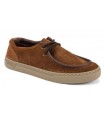 Zapato tipo wallabee en color cuero