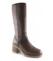 Botas para mujer en piel cuero