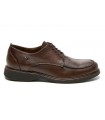 Zapatos de cordones para hombre en piel marrón