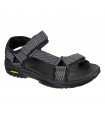 Sandalias para caballero de velcro en negro