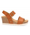 Sandalia bio en piel cuero