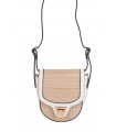 Bolso para mujer en rafia con blanco