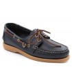 Náuticos para hombre en piel azul marino