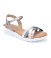 Sandalias en tonos metalizados de mujer