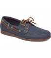 Náutico de caballero en piel azul para hombre