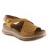 Sandalias de piel nobuck en color mostaza