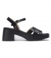 Sandalias de piel para mujer en color negro