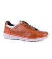 Zapatos de cordones en piel brandy de hombre