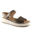 Sandalia de confort en color bronce
