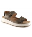 Sandalias de confort con hebillas circulares