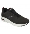 Deportivo con cordones negro y piso blanco