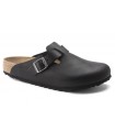 Zueco de piel negra